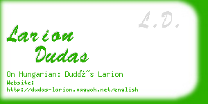larion dudas business card